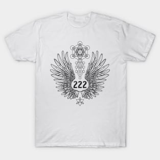 Angel Number 222 Sacred Geometry T-Shirt